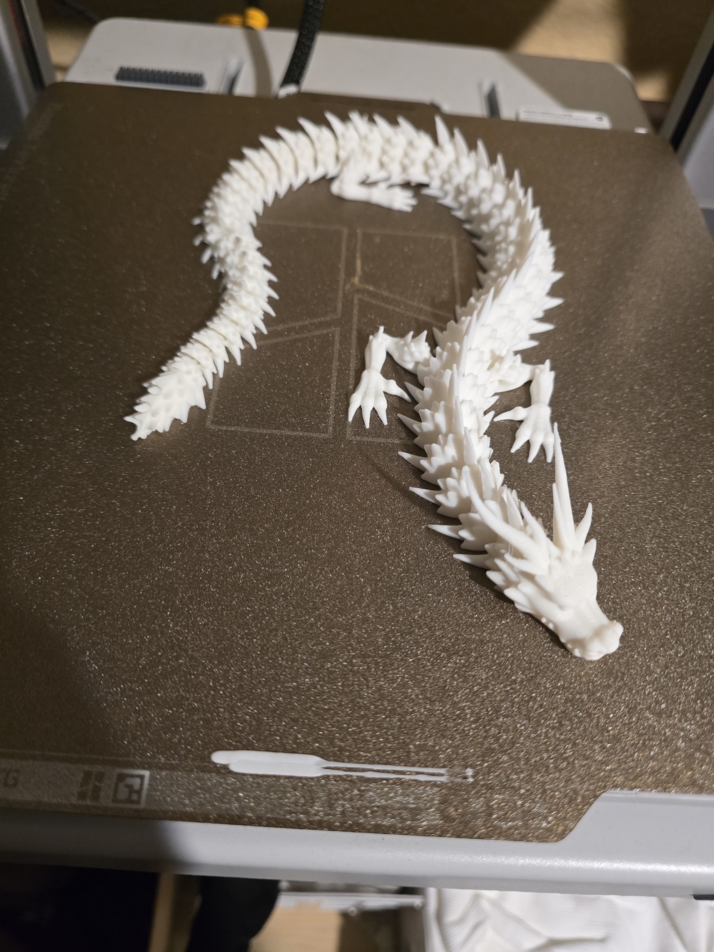 Xander's 3D Prints - White Reptile Dragon 3D Print
